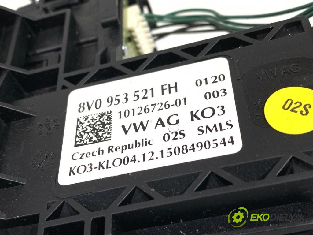 AUDI A3 (8V1, 8VK) 2012 - 2020    2.0 TFSI 140 kW [190 KM] benzyna 2016 - 2017  Prepínač kombinovaný 8V0953521FH (Prepínač/spínač/tlačidlo a ovládač kúrenia)