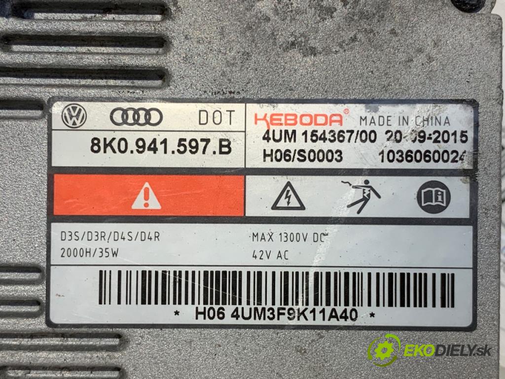AUDI A3 (8V1, 8VK) 2012 - 2020    2.0 TFSI 140 kW [190 KM] benzyna 2016 - 2017  Menič XENON 8K0941597B (Riadiaca jednotka xenónu)