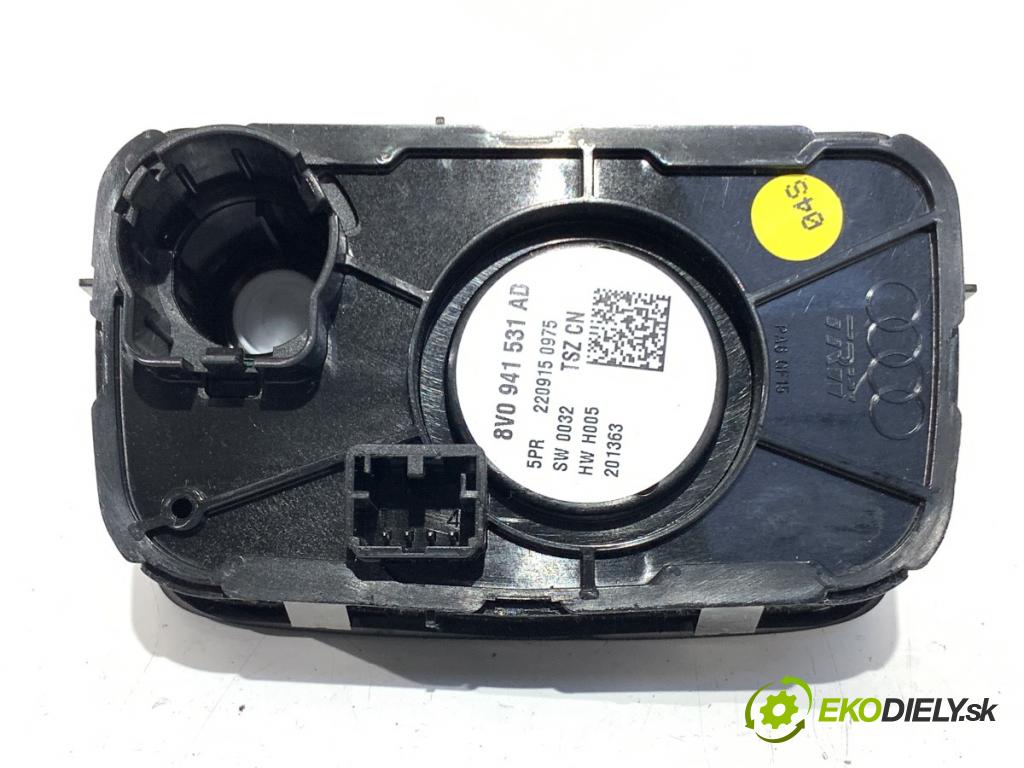 AUDI A3 (8V1, 8VK) 2012 - 2020    2.0 TFSI 140 kW [190 KM] benzyna 2016 - 2017  spínač světel 8V0941531AD