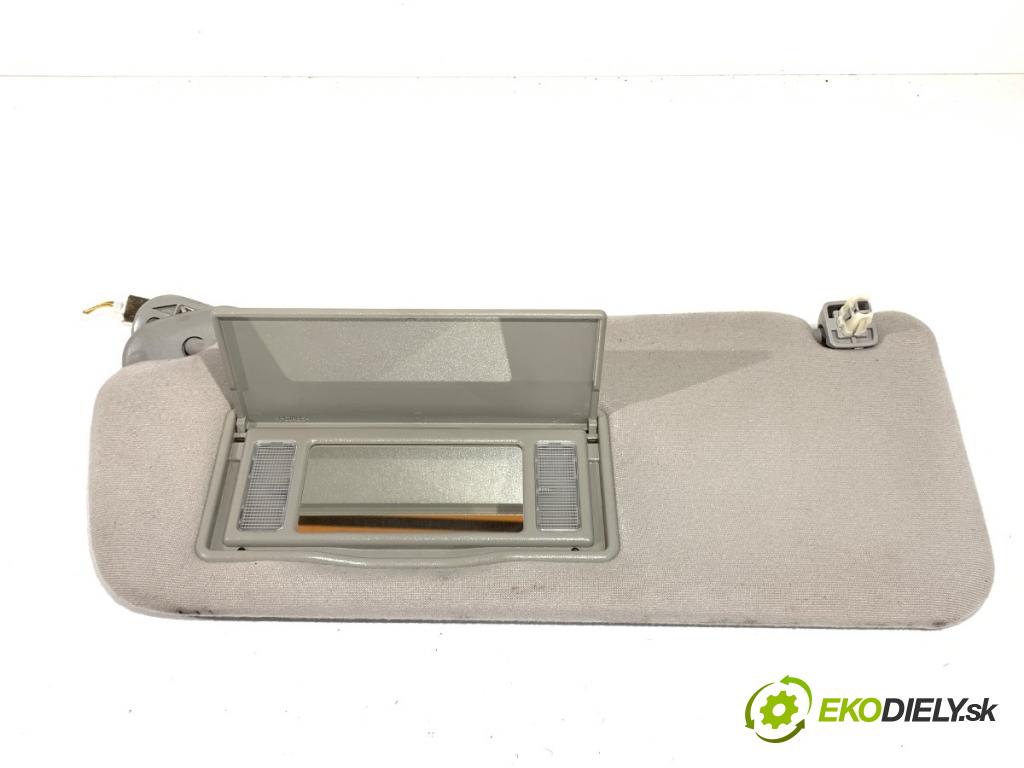 TOYOTA COROLLA Verso (ZER_, ZZE12_, R1_) 2004 - 2009    2.2 D-4D (AUR10_) 100 kW [136 KM] olej napędowy 2005 - 2009  Clona slnečná ľavy 