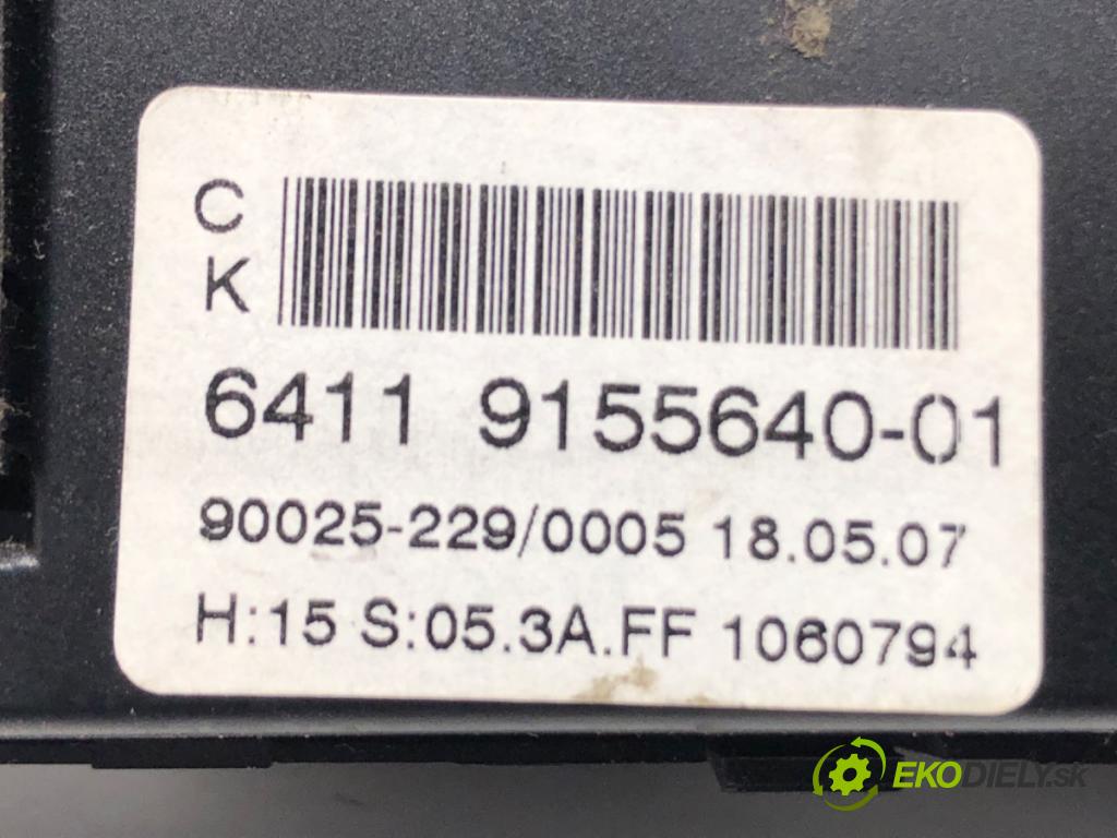 BMW 5 Touring (E61) 2004 - 2010    525 d 145 kW [197 KM] olej napędowy 2007 - 2010  Panel ovládania kúrenia 9155640 (Prepínač/spínač/tlačidlo a ovládač kúrenia)
