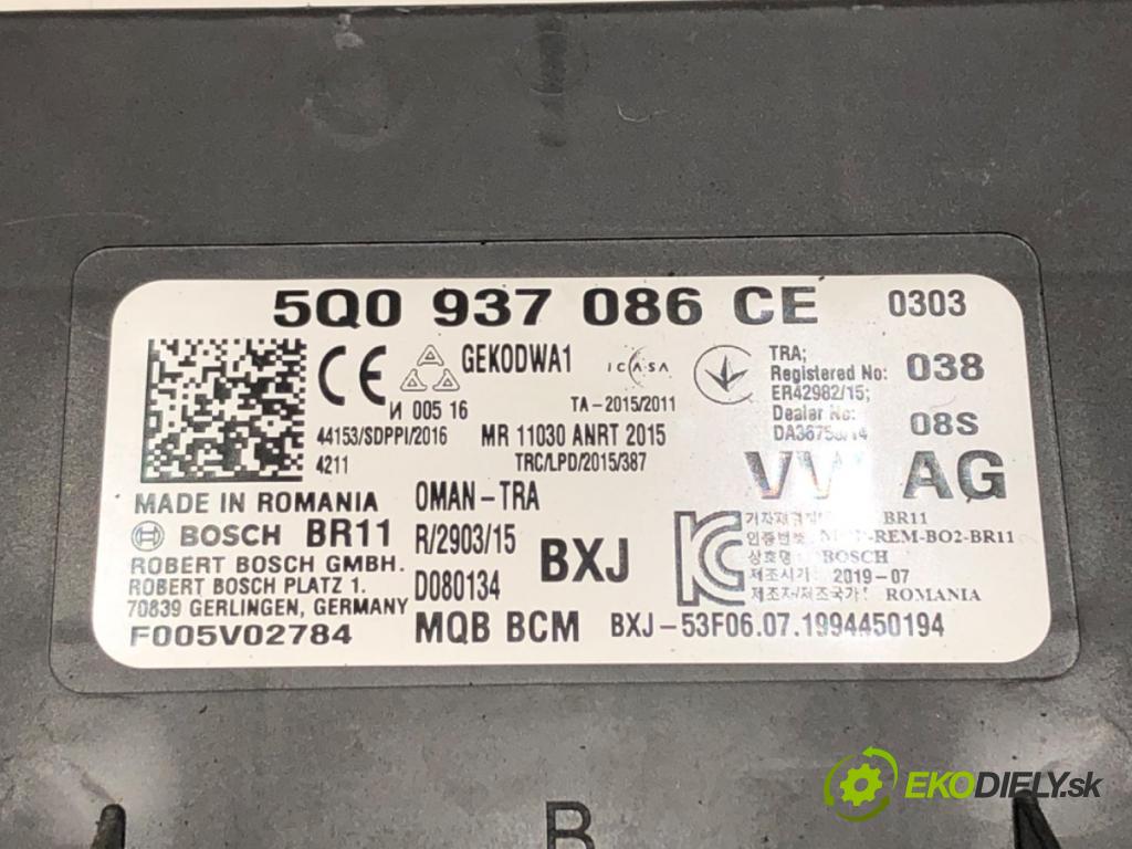 SKODA KODIAQ (NS7, NV7, NS6) 2016 - 2022    2.0 TSI 4x4 140 kW [190 KM] benzyna 2019 - 2022  Modul komfortu 5Q0937086CE (Modul komfortu)