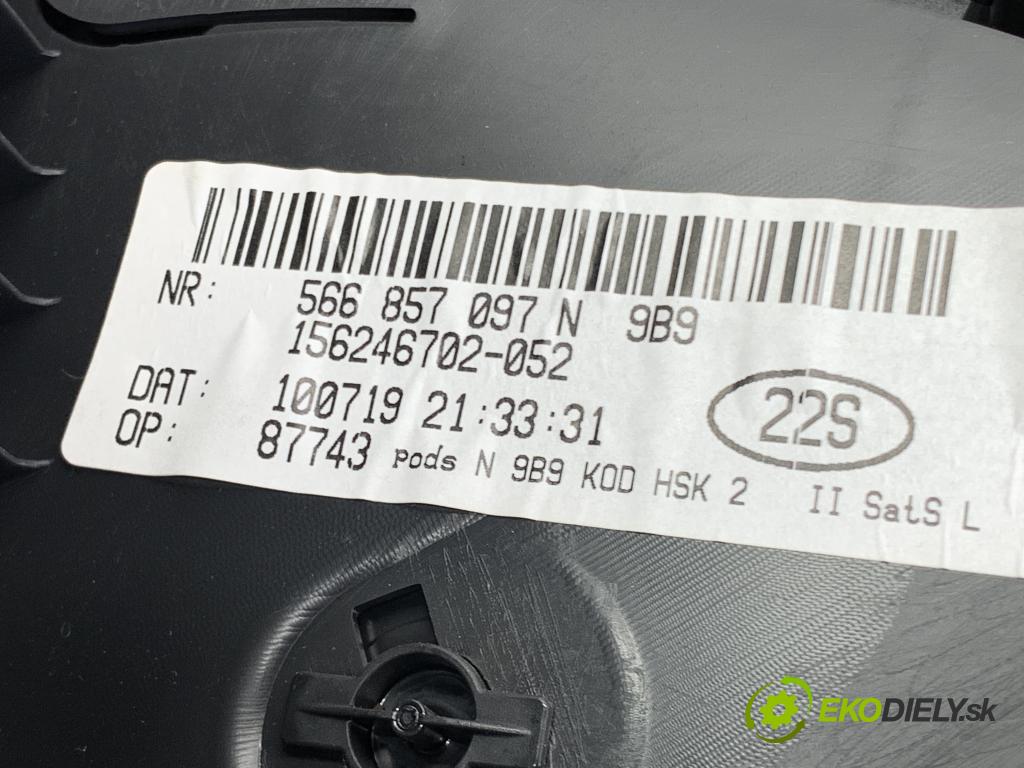 SKODA KODIAQ (NS7, NV7, NS6) 2016 - 2022    2.0 TSI 4x4 140 kW [190 KM] benzyna 2019 - 2022  přihrádka kastlík spolujezdce 566857097N (Přihrádky, kastlíky)