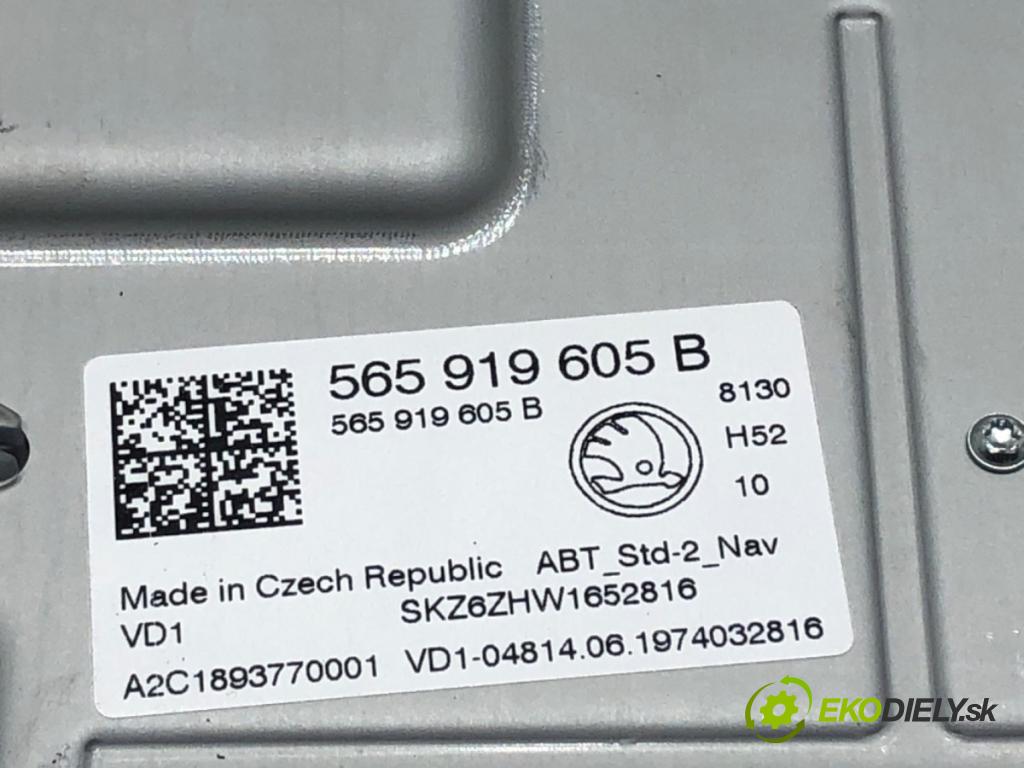 SKODA KODIAQ (NS7, NV7, NS6) 2016 - 2022    2.0 TSI 4x4 140 kW [190 KM] benzyna 2019 - 2022  Displej 565919605B (Přístrojové desky, displeje)