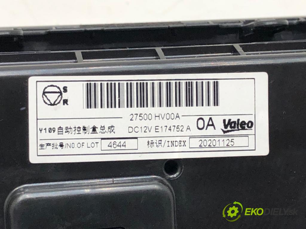 NISSAN QASHQAI II SUV (J11, J11_) 2013 - 2022    1.3 DIG-T 103 kW [140 KM] benzyna 2018 - 2022  Panel ovládania kúrenia 27500-HV00A (Prepínač/spínač/tlačidlo a ovládač kúrenia)