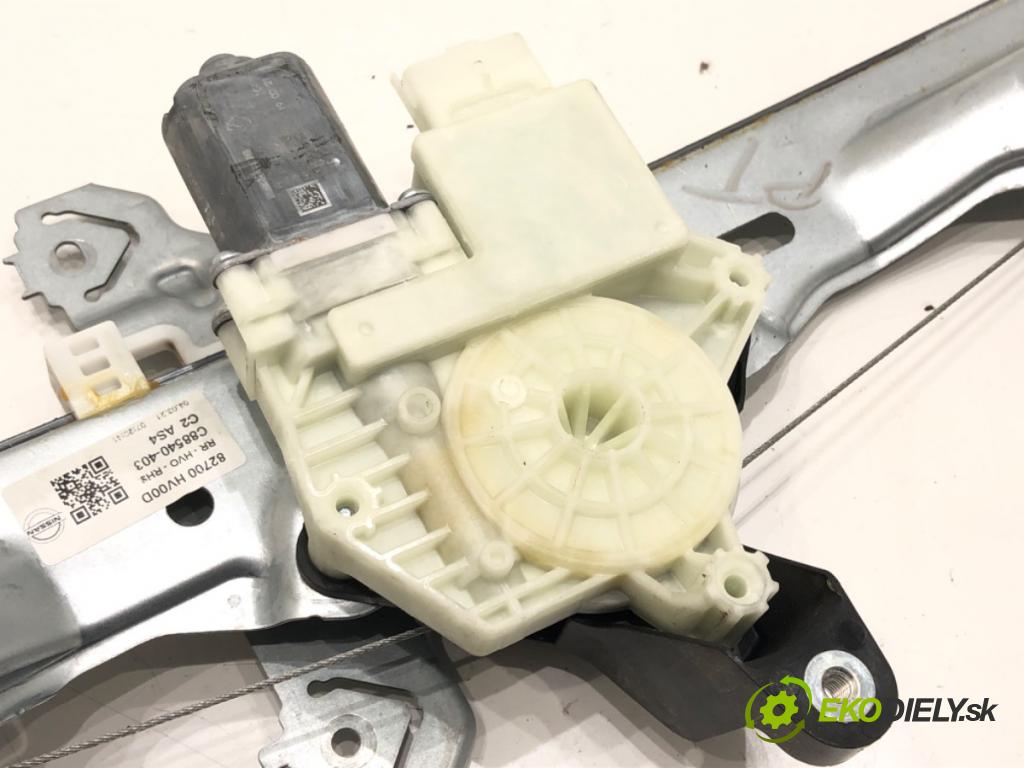 NISSAN QASHQAI II SUV (J11, J11_) 2013 - 2022    1.3 DIG-T 103 kW [140 KM] benzyna 2018 - 2022  mechanismus okna pravý zadní část 82700HV00D