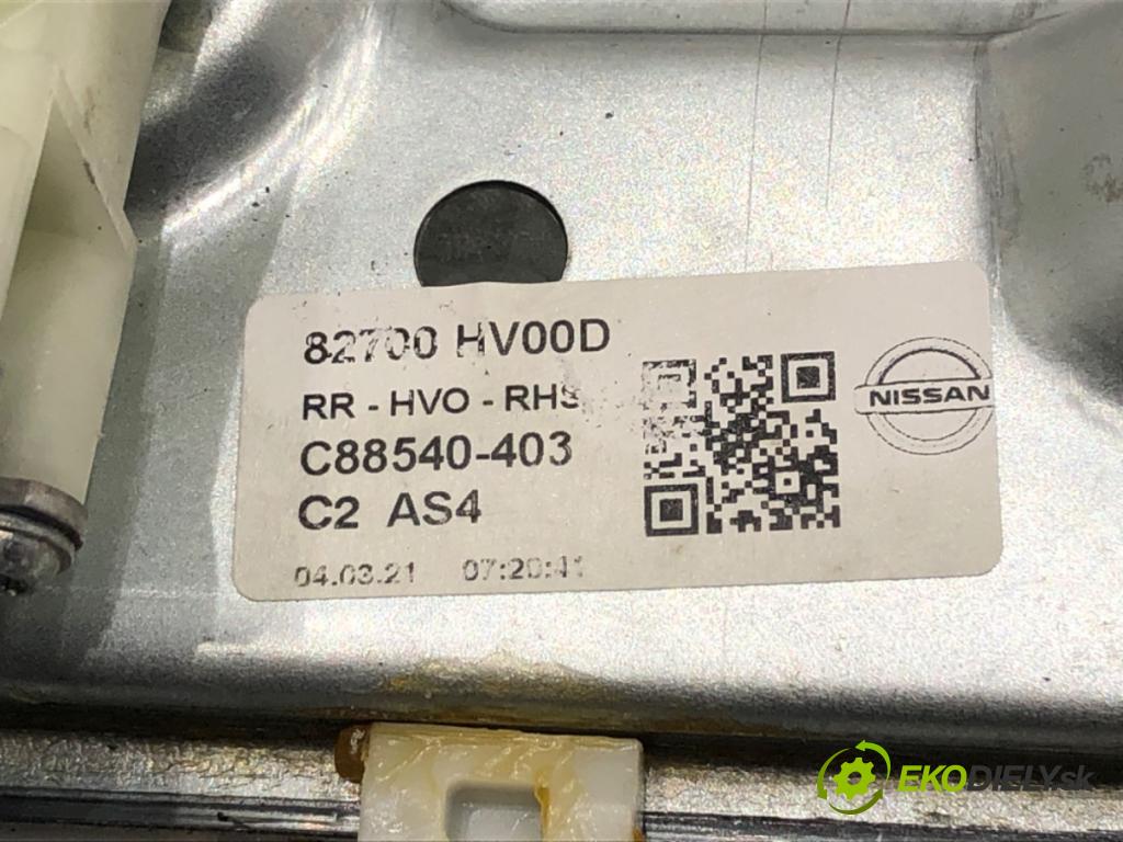 NISSAN QASHQAI II SUV (J11, J11_) 2013 - 2022    1.3 DIG-T 103 kW [140 KM] benzyna 2018 - 2022  mechanismus okna pravý zadní část 82700HV00D