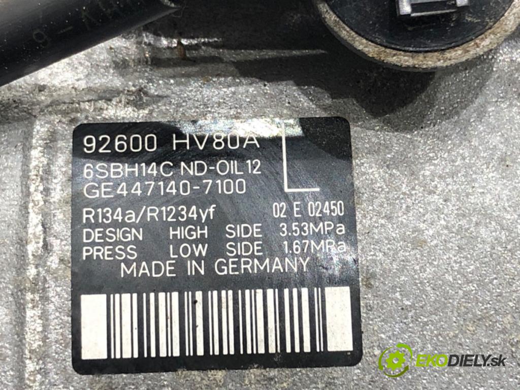 NISSAN QASHQAI II SUV (J11, J11_) 2013 - 2022    1.3 DIG-T 103 kW [140 KM] benzyna 2018 - 2022  Kompresor klimatizácie 92600HV80A (Kompresor klimatizácie)