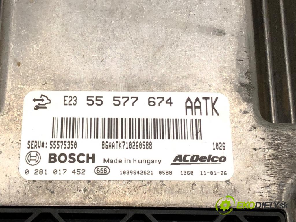 OPEL ASTRA J (P10) 2009 - 2015    2.0 CDTI (68) 118 kW [160 KM] olej napędowy 2009 - 2015  riadiaca jednotka Motor 55577674 0281017452 (Riadiaca jednotka)