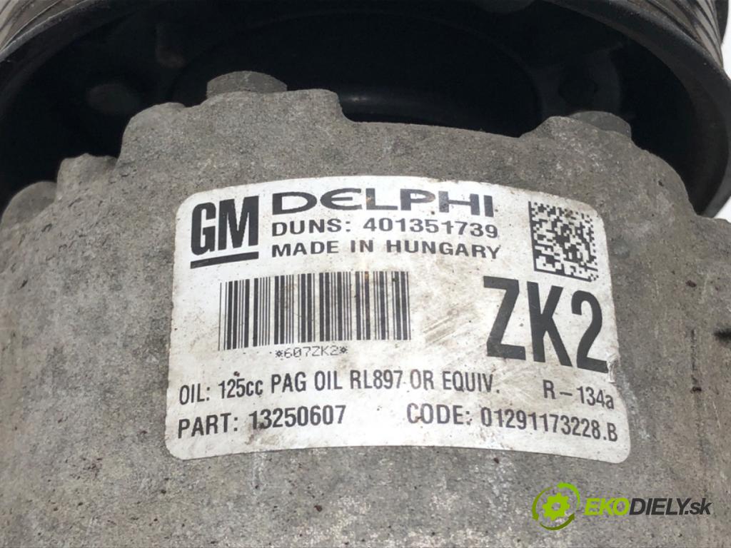 OPEL ASTRA J (P10) 2009 - 2015    2.0 CDTI (68) 118 kW [160 KM] olej napędowy 2009 - 2015  Kompresor klimatizácie 13250607 (Kompresor klimatizácie)
