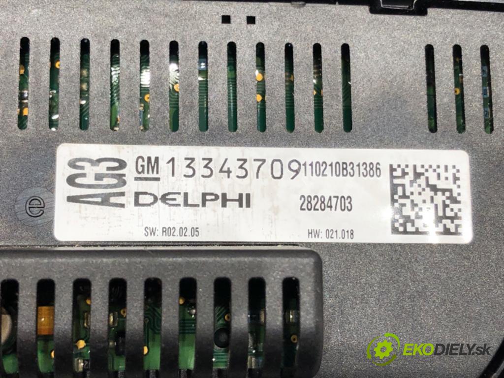 OPEL ASTRA J (P10) 2009 - 2015    2.0 CDTI (68) 118 kW [160 KM] olej napędowy 2009 - 2015  Panel ovládania kúrenia 13346052 (Prepínač/spínač/tlačidlo a ovládač kúrenia)