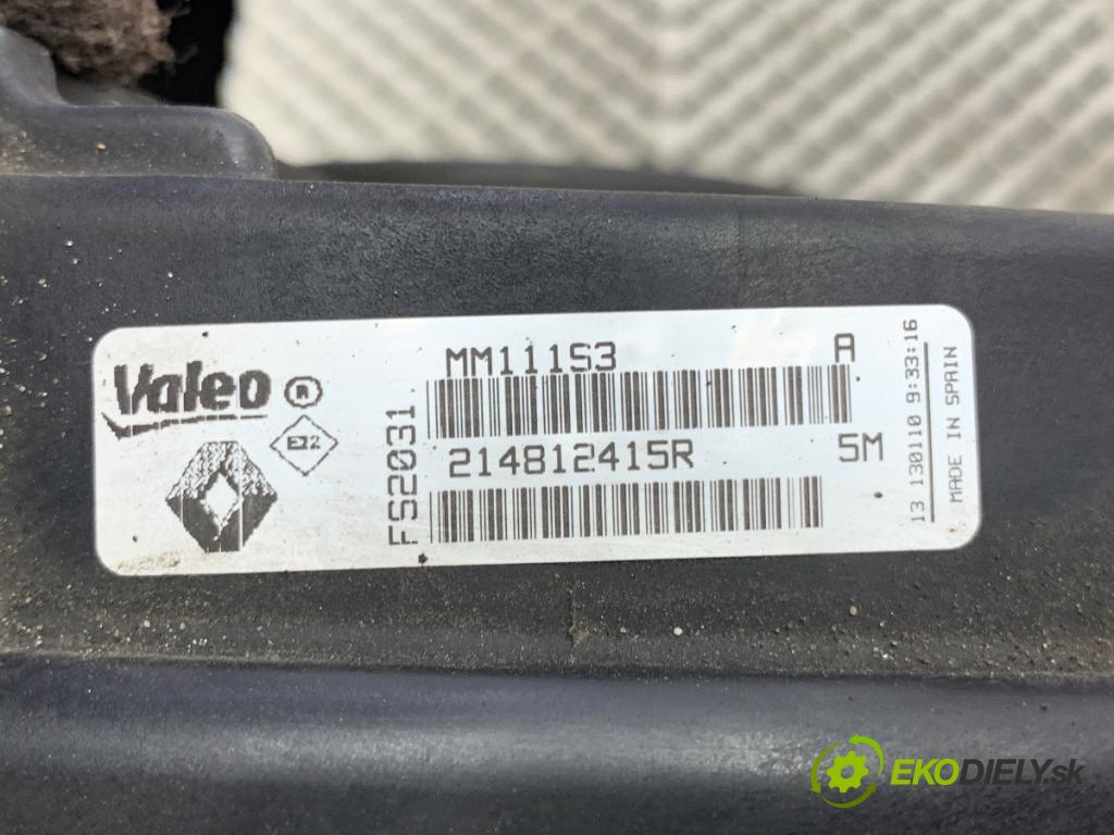 RENAULT MEGANE III Grandtour (KZ0/1) 2008 - 2022    1.4 TCe (KZ0F, KZ1V) 96 kW [130 KM] benzyna 2009 - 2022  ventilátor chladiče 214812415R (Ventilátory)