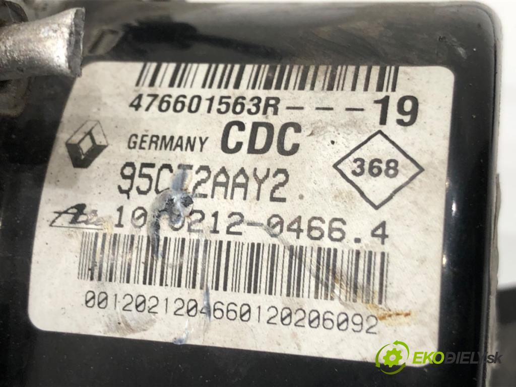 RENAULT MEGANE III Grandtour (KZ0/1) 2008 - 2022    1.4 TCe (KZ0F, KZ1V) 96 kW [130 KM] benzyna 2009 - 2022  Pumpa ABS 476601563R (Pumpa ABS)