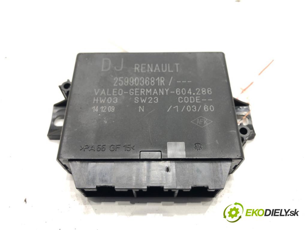 RENAULT MEGANE III Grandtour (KZ0/1) 2008 - 2022    1.4 TCe (KZ0F, KZ1V) 96 kW [130 KM] benzyna 2009 - 2022  Modul PDC 259903681R (Riadiaca jednotka ostatné)
