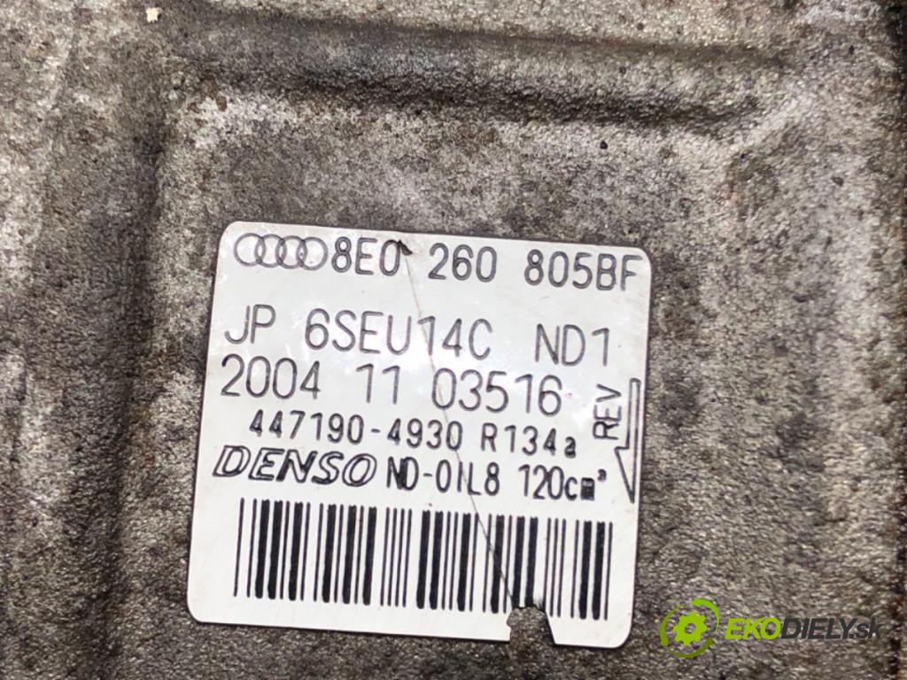 AUDI A4 B7 (8EC) 2004 - 2008    1.9 TDI 85 kW [116 KM] olej napędowy 2004 - 2008  Kompresor klimatizácie 8E0260805BF (Kompresor klimatizácie)