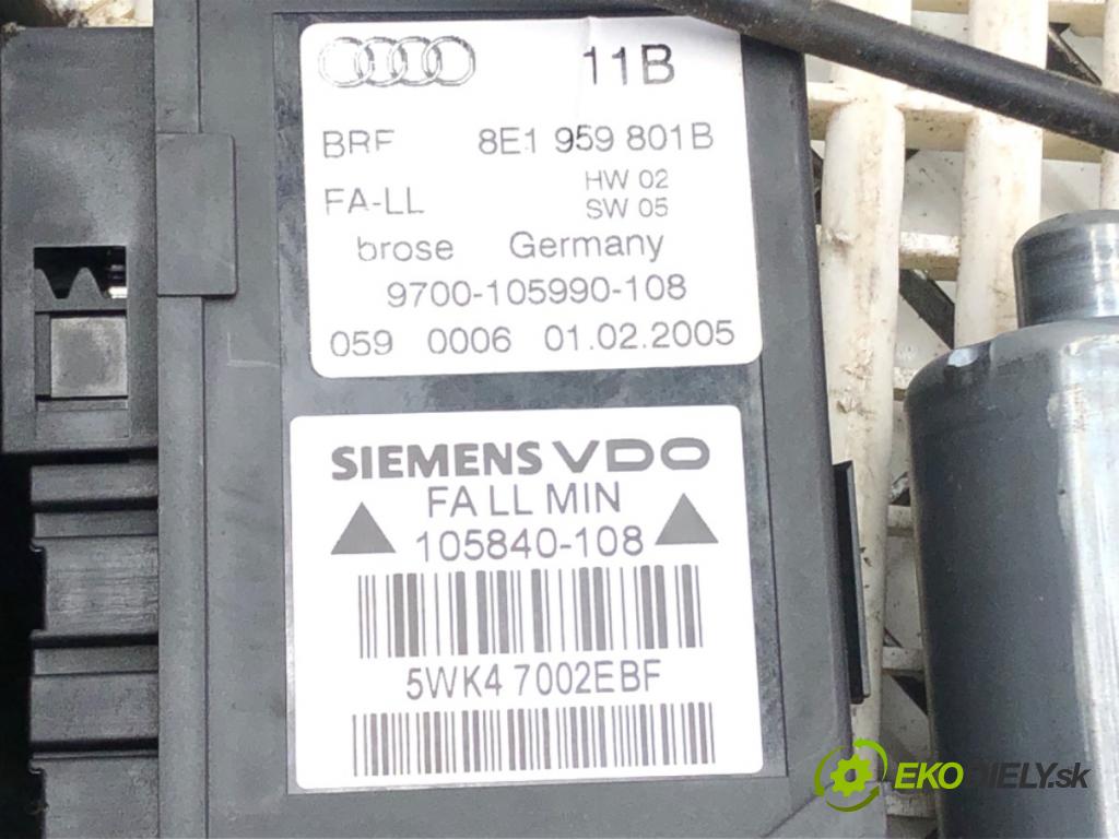 AUDI A4 B7 (8EC) 2004 - 2008    1.9 TDI 85 kW [116 KM] olej napędowy 2004 - 2008  mechanismus okna levý přední část 8E1959801B