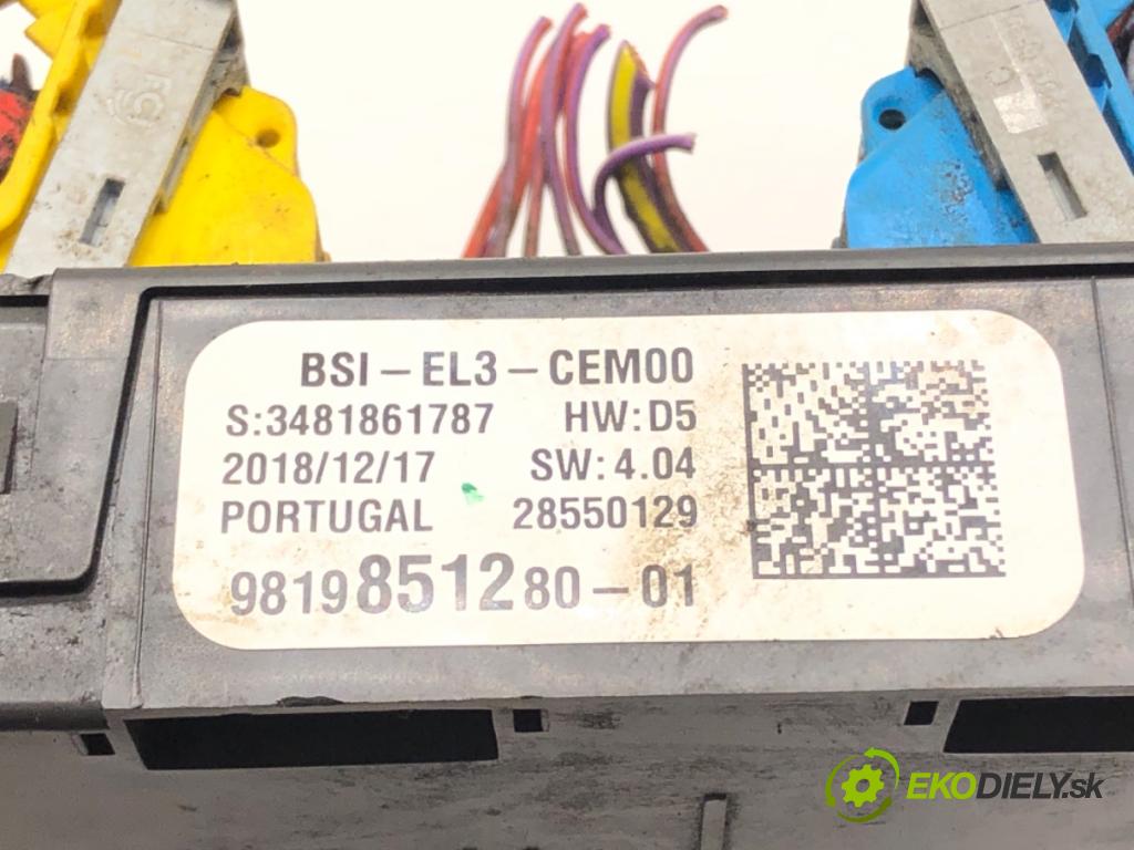 OPEL CROSSLAND X / CROSSLAND (P17, P2QO) 2017 - 2022    1.2 (75) 81 kW [110 KM] benzyna 2017 - 2022  modul BSI 9819851280 (Pojistkové skříňky)