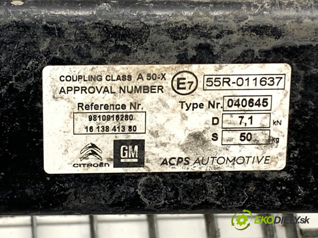 OPEL CROSSLAND X / CROSSLAND (P17, P2QO) 2017 - 2022    1.2 (75) 81 kW [110 KM] benzyna 2017 - 2022  Hák tažné zařízení 9810916280 (Tažná zařízení)