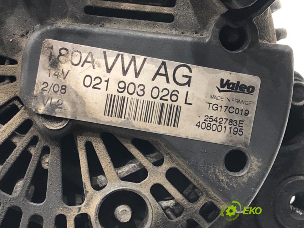 VW PASSAT B6 Variant (3C5) 2005 - 2011    2.0 TDI 103 kW [140 KM] olej napędowy 2005 - 2009  Alternátor 021903026L (Alternátor)