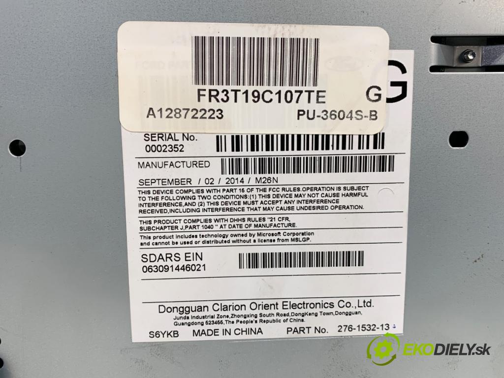 FORD USA MUSTANG coupe 2014 - 2022    2.3 EcoBoost 233 kW [317 KM] benzyna 2015 - 2022  RADIO FR3T-19C107-TE (Audio zariadenie)