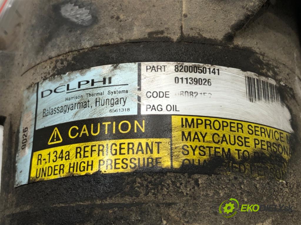 RENAULT MEGANE II (BM0/1_, CM0/1_) 2001 - 2012    1.6 16V (BM0C, CM0C) 83 kW [113 KM] benzyna 2002 - 2008  Kompresor klimatizácie 8200050141 (Kompresor klimatizácie)