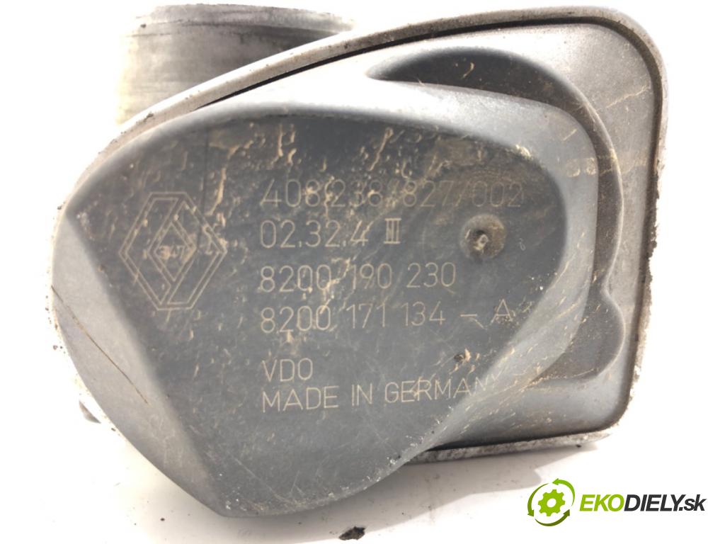 RENAULT MEGANE II (BM0/1_, CM0/1_) 2001 - 2012    1.6 16V (BM0C, CM0C) 83 kW [113 KM] benzyna 2002 - 2008  Škrtiaca klapka 8200190230 (Škrtiaca klapka)