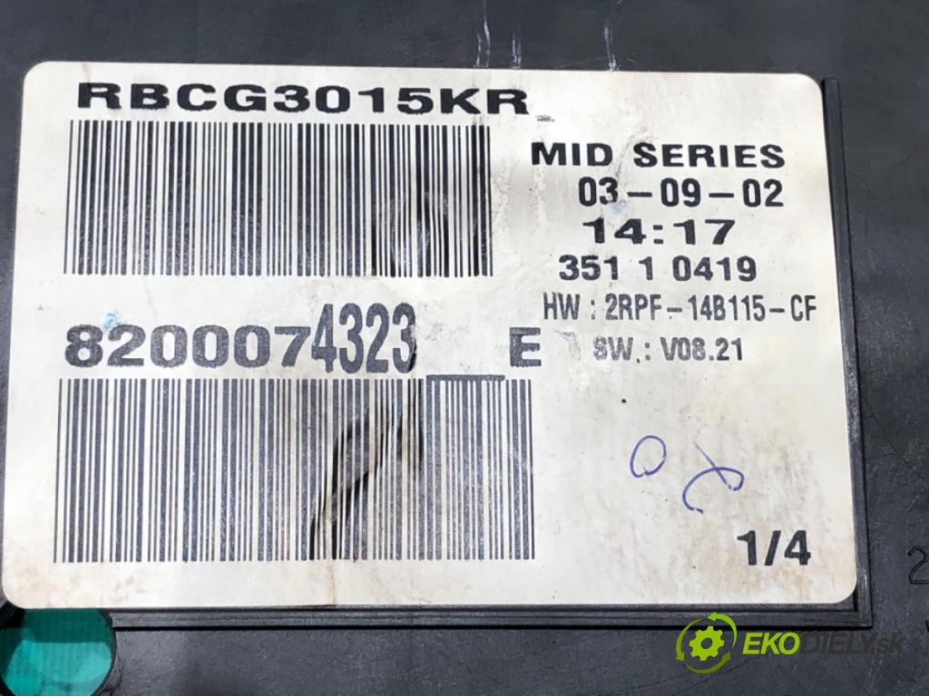 RENAULT MEGANE II (BM0/1_, CM0/1_) 2001 - 2012    1.6 16V (BM0C, CM0C) 83 kW [113 KM] benzyna 2002 - 2008  Prístrojovka 8200074323 (Prístrojová doska, displej)