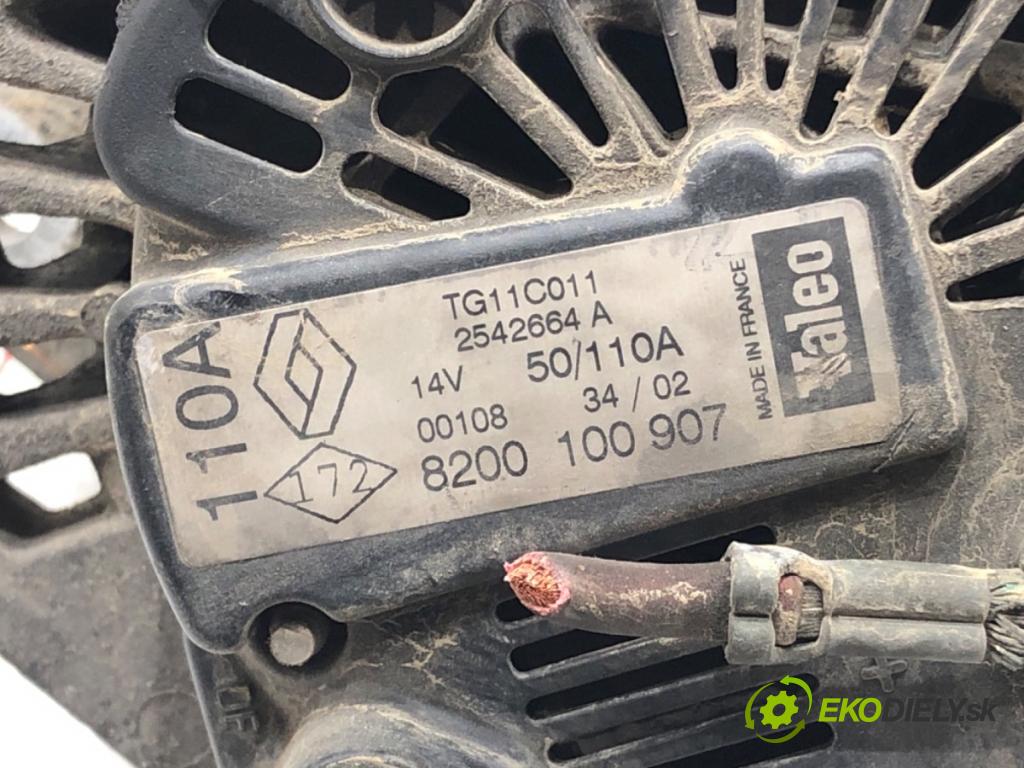 RENAULT MEGANE II (BM0/1_, CM0/1_) 2001 - 2012    1.6 16V (BM0C, CM0C) 83 kW [113 KM] benzyna 2002 - 2008  Alternátor 8200100907 (Alternátor)