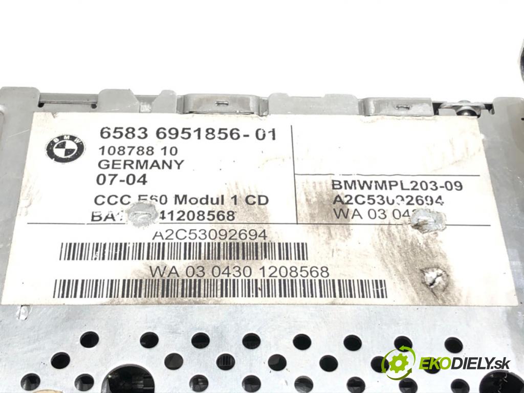 BMW 5 (E60) 2001 - 2010    530 d 160 kW [218 KM] olej napędowy 2002 - 2005  RADIO mavigace 6951856 (Audio zařízení)