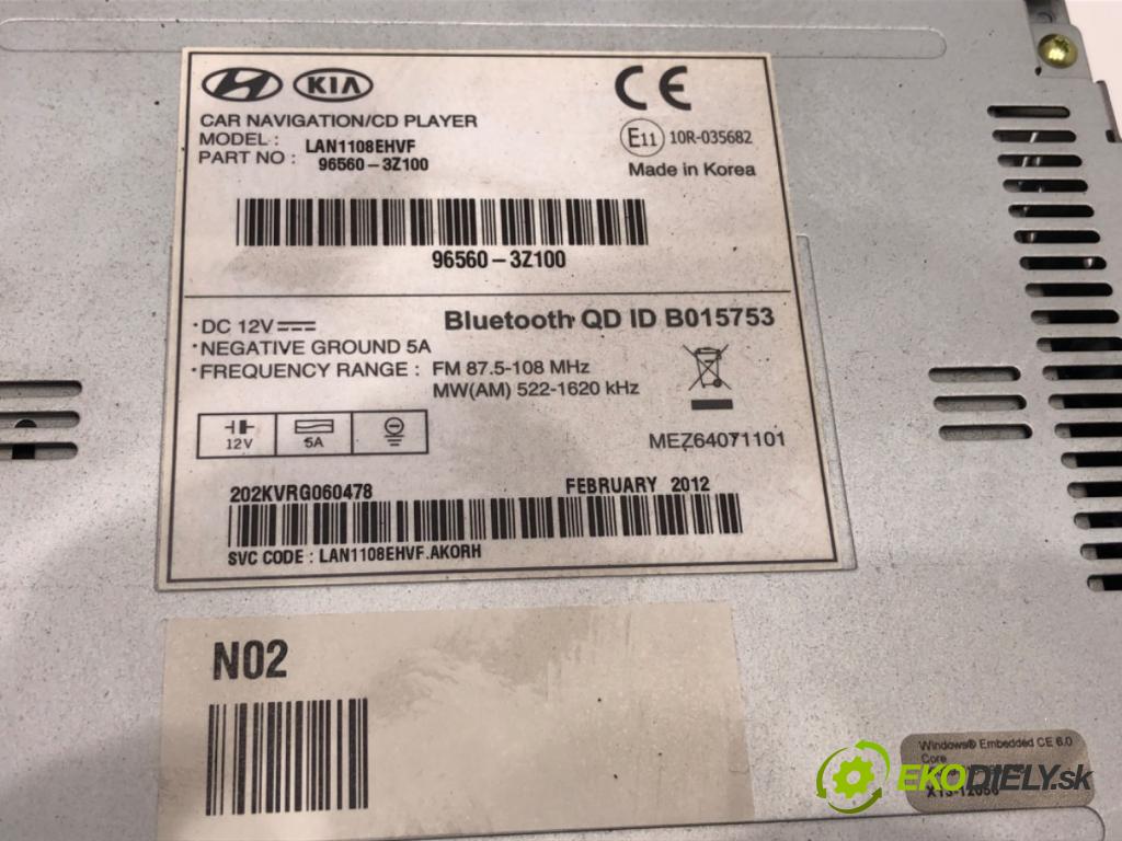 HYUNDAI i40 I (VF) 2012 - 2022    1.7 CRDi 100 kW [136 KM] olej napędowy 2012 - 2022  RADIO 96560-3Z100 (Audio zariadenie)