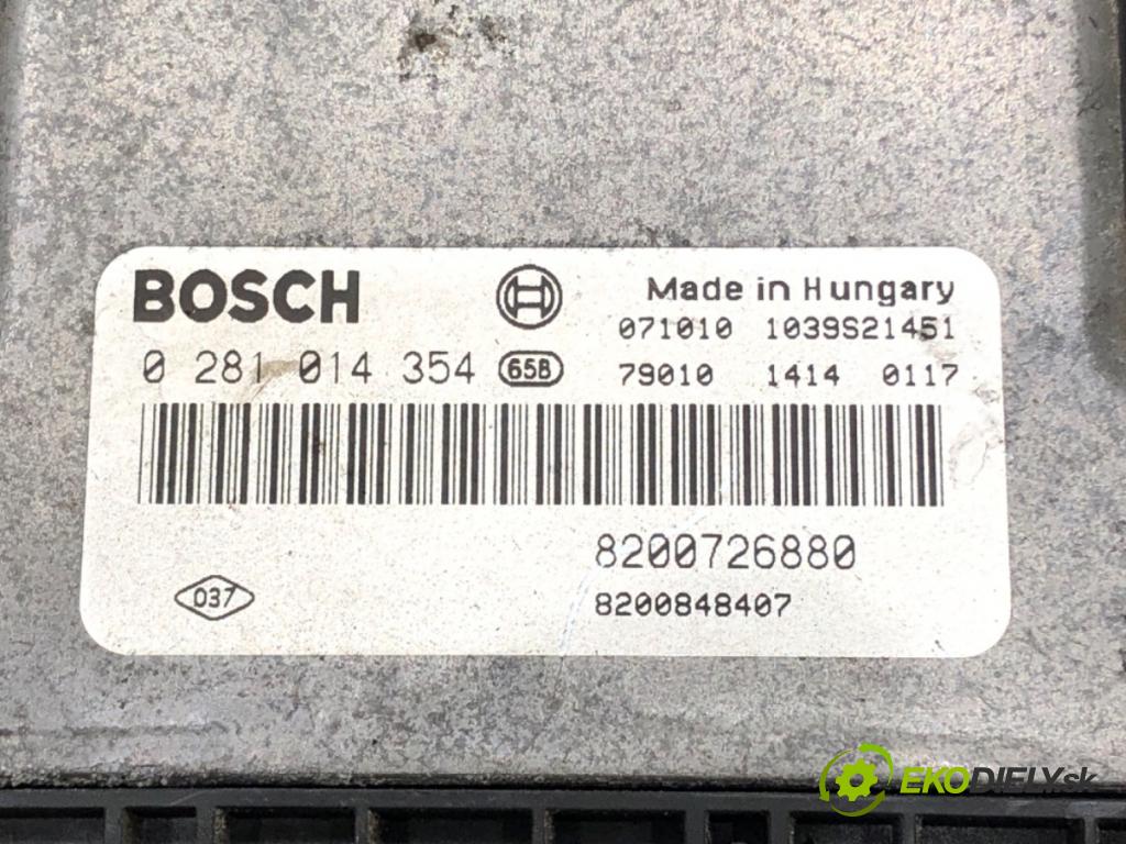 RENAULT LAGUNA III (BT0/1) 2007 - 2015    2.0 dCi (BT07, BT0J, BT14, BT1A, BT1S) 96 kW [131 KM] olej napędowy 2007 - 2015  riadiaca jednotka Motor 8200726880 (Riadiaca jednotka)