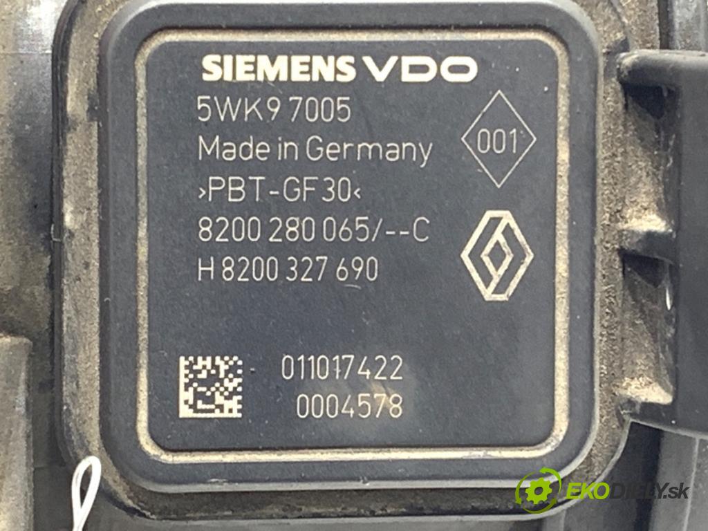 RENAULT LAGUNA III (BT0/1) 2007 - 2015    2.0 dCi (BT07, BT0J, BT14, BT1A, BT1S) 96 kW [131 KM] olej napędowy 2007 - 2015  Váha vzduchu 5WK97005 (Váha vzduchu)