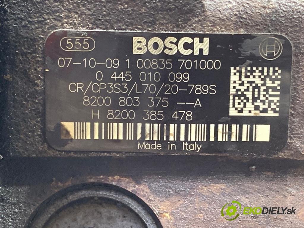 RENAULT LAGUNA III (BT0/1) 2007 - 2015    2.0 dCi (BT07, BT0J, BT14, BT1A, BT1S) 96 kW [131 KM] olej napędowy 2007 - 2015  Pumpa vstrekovacia 0445010099 (Vstrekovacie čerpadlo)