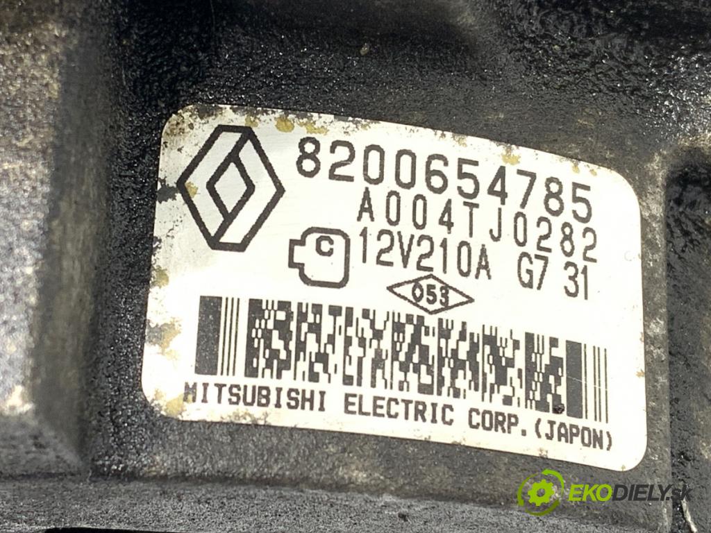 RENAULT LAGUNA III (BT0/1) 2007 - 2015    2.0 dCi (BT07, BT0J, BT14, BT1A, BT1S) 96 kW [131 KM] olej napędowy 2007 - 2015  Alternátor 8200654785 (Alternátor)