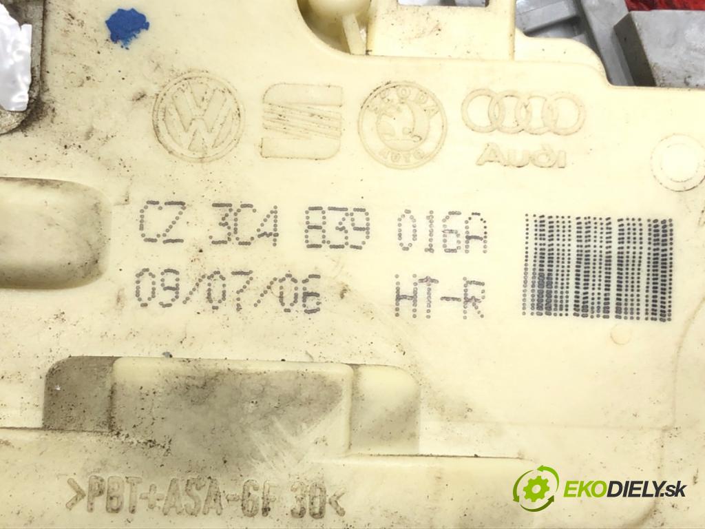VW PASSAT B6 Variant (3C5) 2005 - 2011    2.0 TDI 103 kW [140 KM] olej napędowy 2005 - 2009  zámok dveře pravý zadní část 3C4839016A