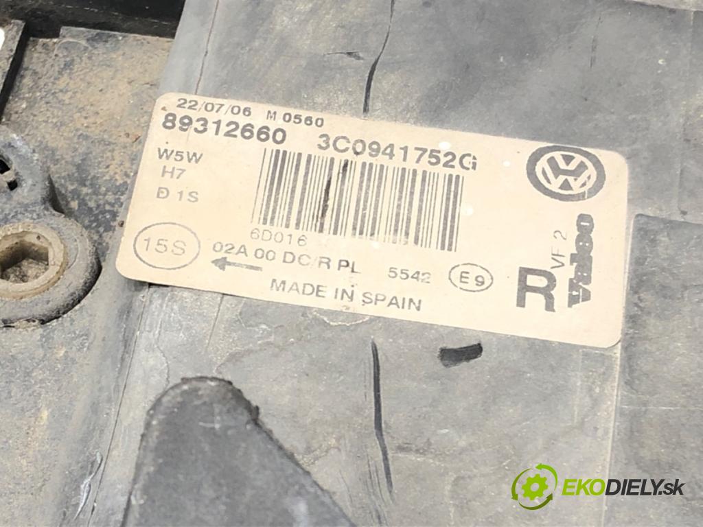 VW PASSAT B6 Variant (3C5) 2005 - 2011    2.0 TDI 103 kW [140 KM] olej napędowy 2005 - 2009  světlomet levý přední část XENON 3C0941752G