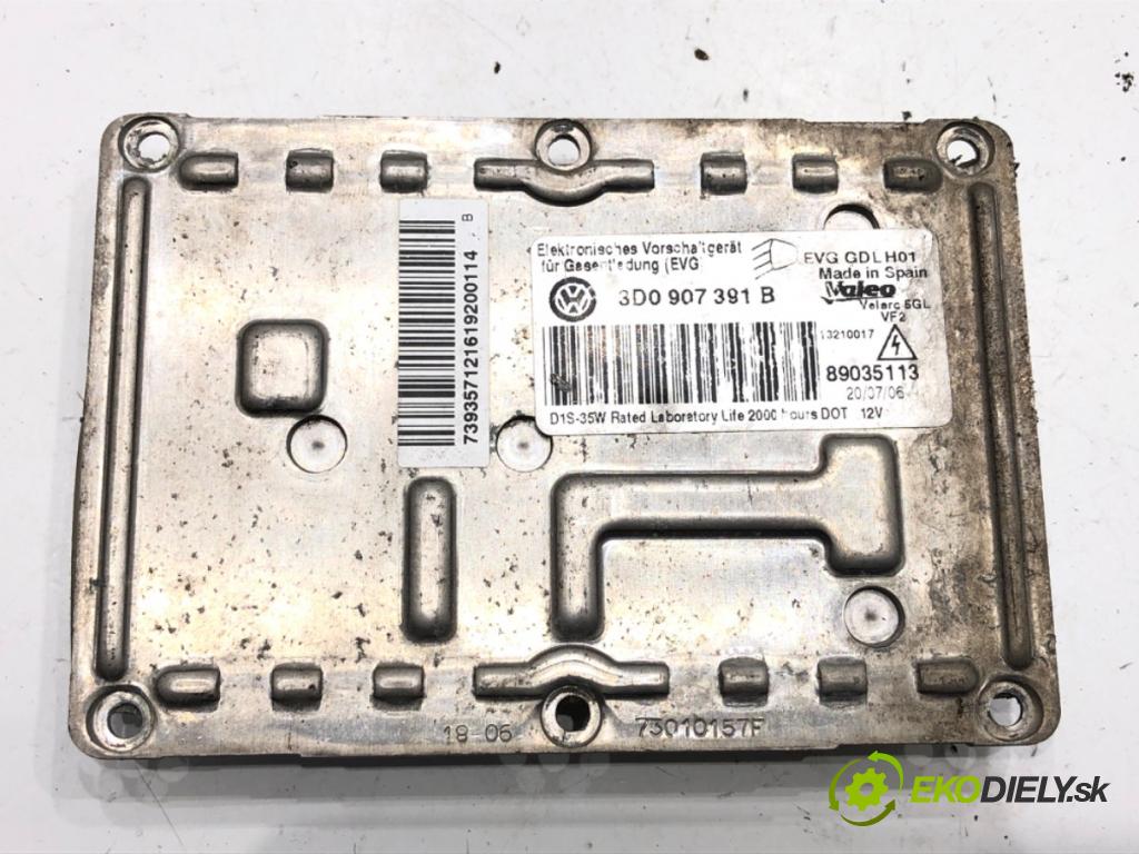 VW PASSAT B6 Variant (3C5) 2005 - 2011    2.0 TDI 103 kW [140 KM] olej napędowy 2005 - 2009  Menič XENON 3D0907391B (Riadiaca jednotka xenónu)
