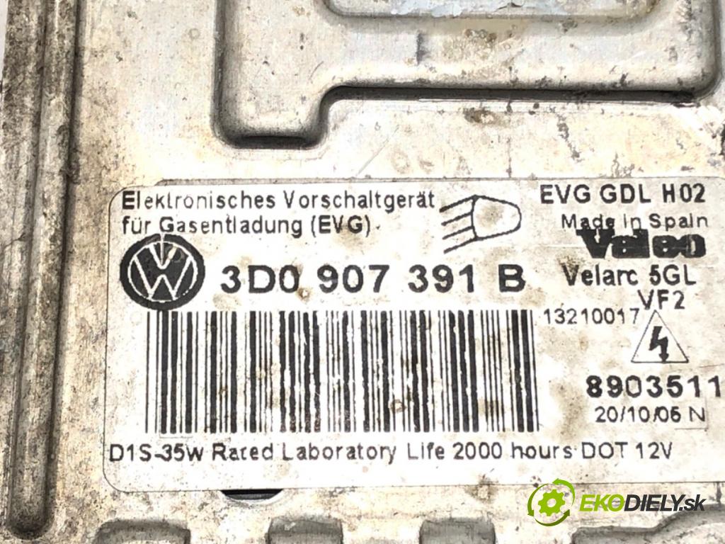 VW PASSAT B6 Variant (3C5) 2005 - 2011    2.0 TDI 103 kW [140 KM] olej napędowy 2005 - 2009  Menič XENON 3D0907391B (Riadiaca jednotka xenónu)