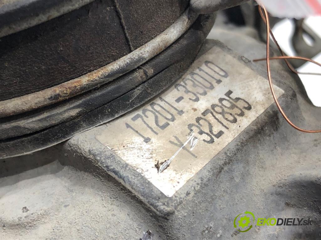 TOYOTA YARIS (_P1_) 1999 - 2005    1.4 D-4D (NLP10_) 55 kW [75 KM] olej napędowy 2001 - 2005  turbo 17201-33010 (Turbodúchadla (kompletní))