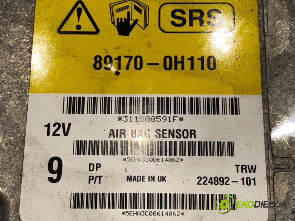 TOYOTA AYGO (_B4_) 2014 - 2022    1.0 (KGB40) 51 kW [69 KM] benzyna 2014 - 2022  senzor airbag 89170-0H110 (Snímač)