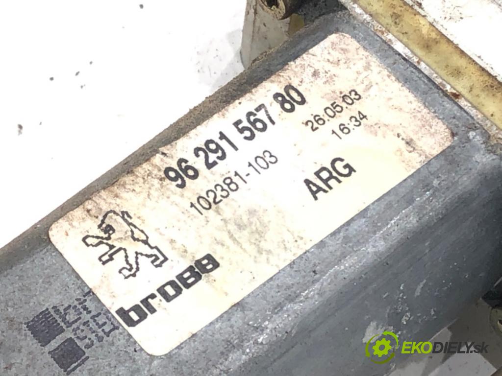 PEUGEOT 607 (9D, 9U) 2000 - 2022    2.2 HDi 98 kW [133 KM] olej napędowy 2000 - 2006  mechanismus okna levý zadní část 9629156780