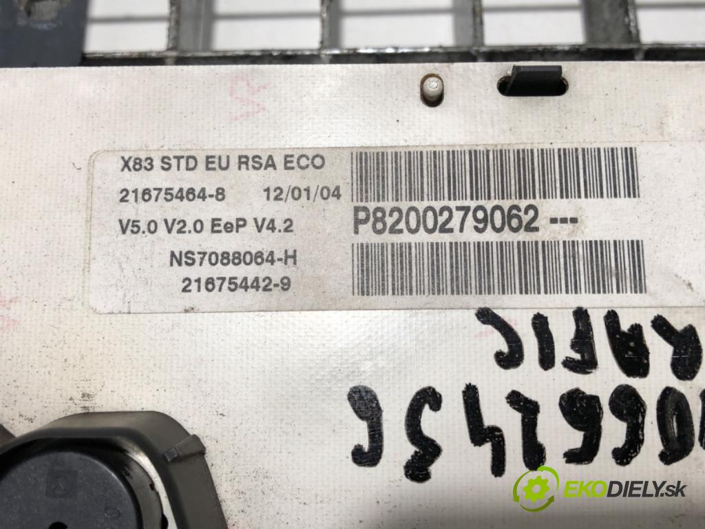 RENAULT TRAFIC II Autobus (JL) 2001 - 2022    1.9 dCI 100 (JL0C) 74 kW [101 KM] olej napędowy 2001 - 2022  Prístrojovka P8200279062 (Prístrojová doska, displej)