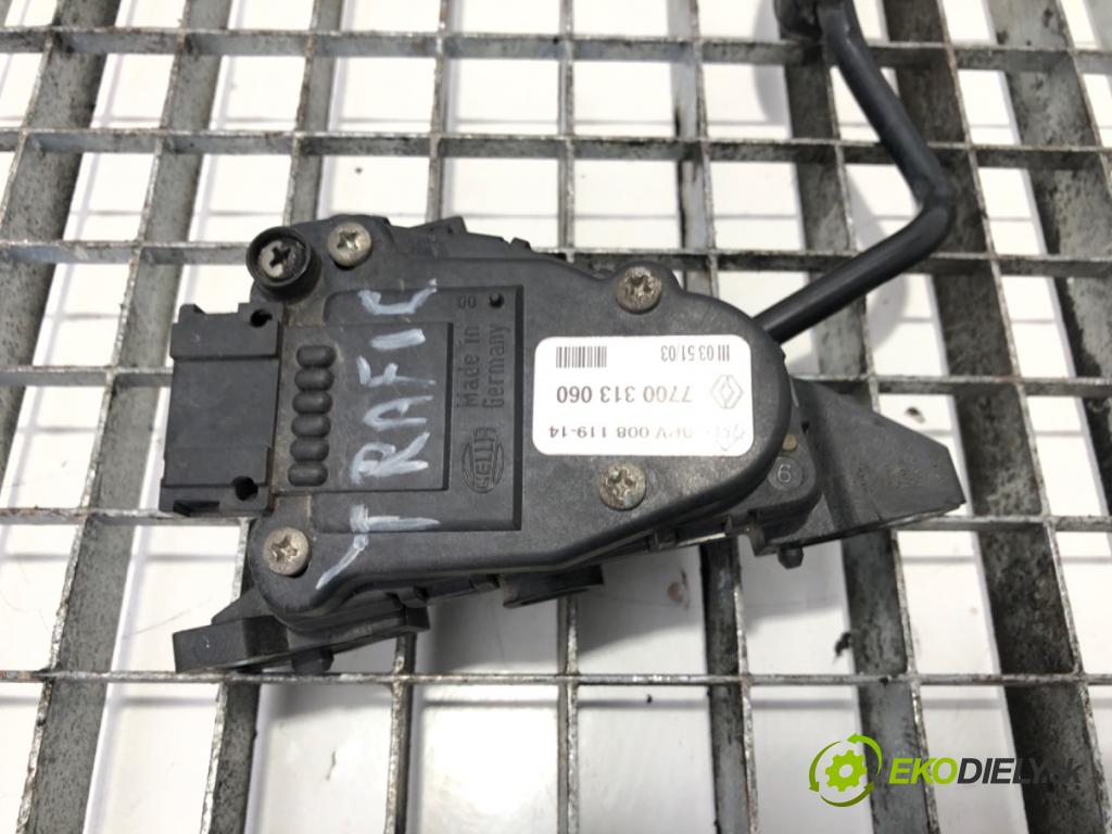 RENAULT TRAFIC II Autobus (JL) 2001 - 2022    1.9 dCI 100 (JL0C) 74 kW [101 KM] olej napędowy 2001 - 2022  Potenciometer plynu 7700313060 (Pedál)