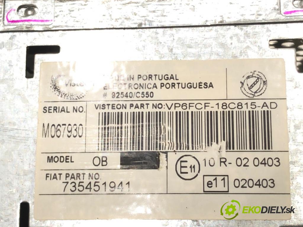 FIAT BRAVO II (198_) 2006 - 2022    1.4 T-Jet (198AXF1B) 110 kW [150 KM] benzyna 2007 - 2014  RADIO 735451941 (Audio zariadenie)