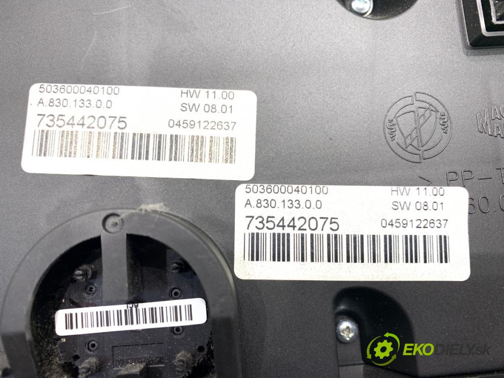 FIAT BRAVO II (198_) 2006 - 2022    1.4 T-Jet (198AXF1B) 110 kW [150 KM] benzyna 2007 - 2014  Panel ovládania kúrenia 735442075 (Prepínacie páčky pod volantom)