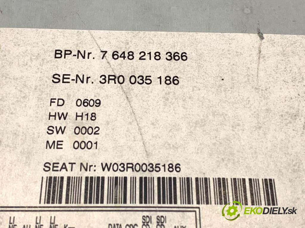 SEAT EXEO (3R2) 2008 - 2013    2.0 TDI 105 kW [143 KM] olej napędowy 2008 - 2013  RADIO 3R0035186 (Audio zariadenie)