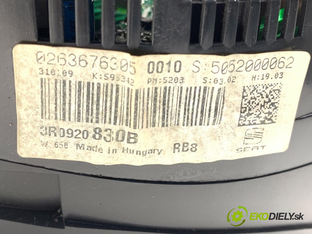 SEAT EXEO (3R2) 2008 - 2013    2.0 TDI 105 kW [143 KM] olej napędowy 2008 - 2013  Prístrojovka 3R0920830B (Prístrojová doska, displej)