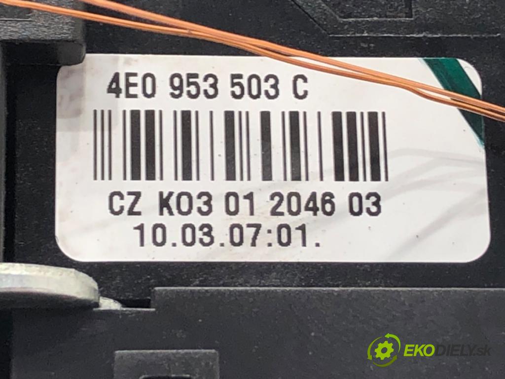 AUDI Q7 (4LB) 2006 - 2016    4.2 TDI quattro 240 kW [326 KM] olej napędowy 2007 - 2009  Prepínač kombinovaný 4F0953549A (Prepínacie páčky pod volantom)