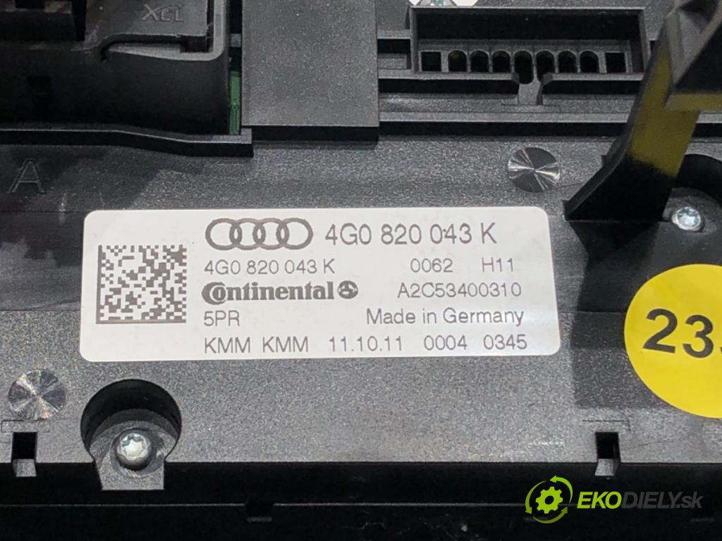 AUDI A6 C7 (4G2, 4GC) 2010 - 2018    3.0 TDI quattro 180 kW [245 KM] olej napędowy 2011 - 2018  Panel ovládania kúrenia 4G0820043K (Prepínacie páčky pod volantom)