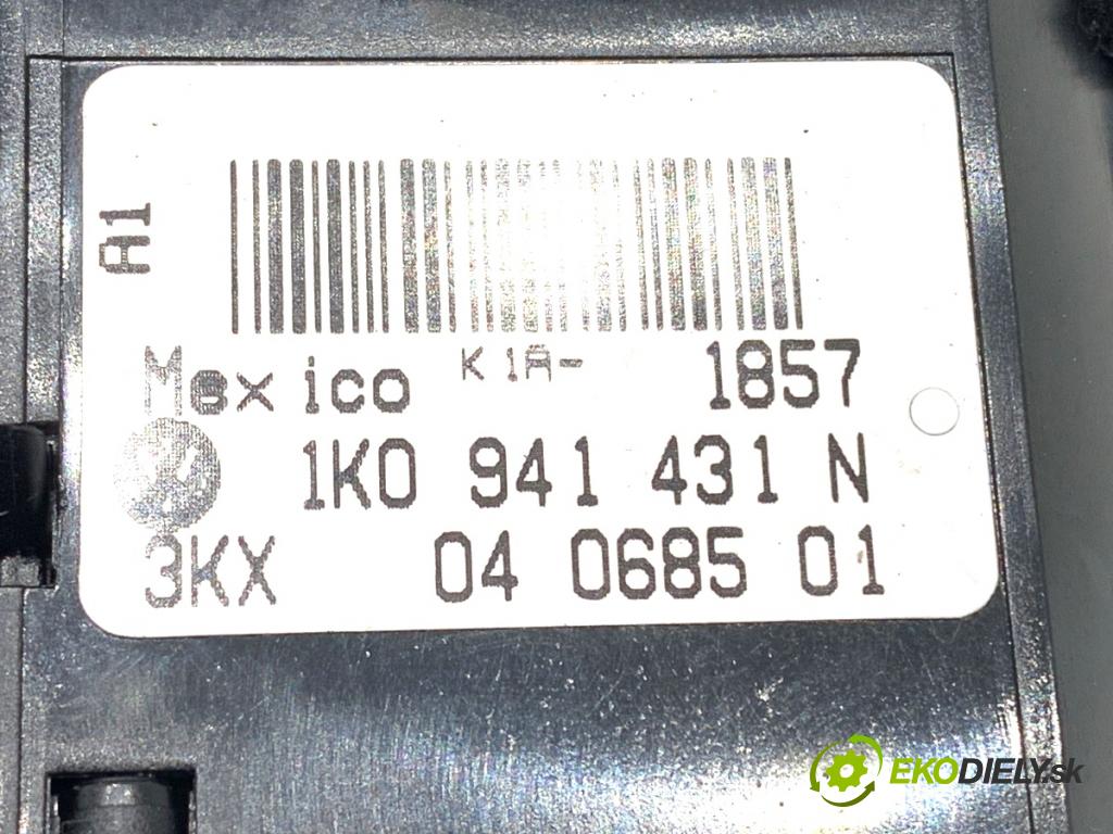 VW GOLF V (1K1) 2003 - 2010    2.0 TDI 103 kW [140 KM] olej napędowy 2004 - 2008  spínač světel 1K0941431N